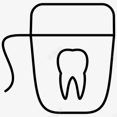 有关牙齿牙线清洁牙齿护理图标