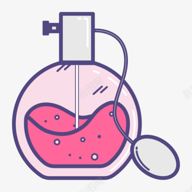 矢量香水模板香水4图标