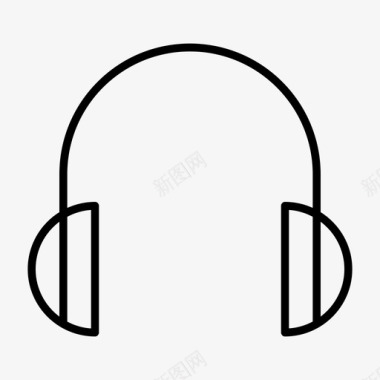 耳机转换线耳机听多媒体线图标