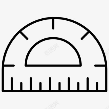 测量卷尺量角器教室数学图标