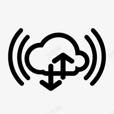 云服务器云服务器计算数据图标