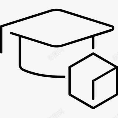 研究生帽虚拟培训研究生学校图标