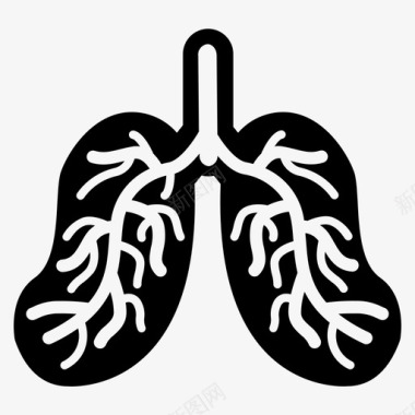 造血干细胞移植肺人医学图标