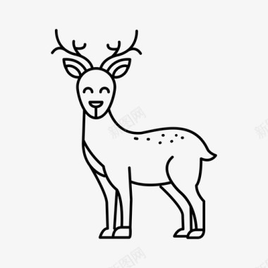 鹿动物大自然图标