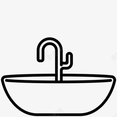 浴缸家居卫浴图标