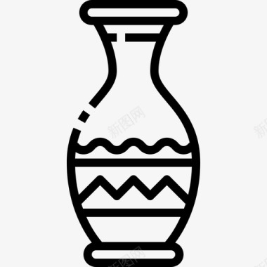 花瓶双耳瓶古代图标