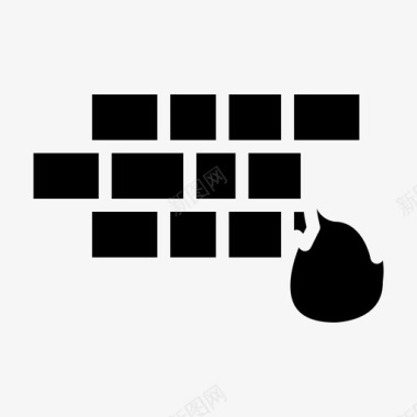 火焰图标防火墙火焰防护图标