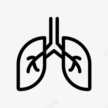 人体润滑液肺呼吸健康图标