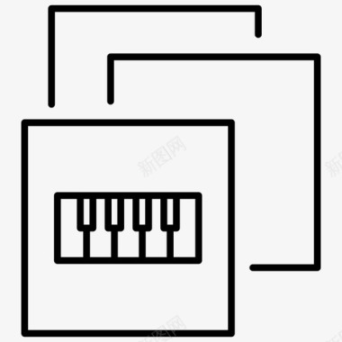 古典模特键盘古典旋律图标
