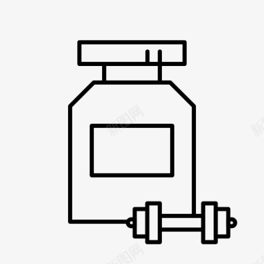 丰富蛋白质蛋白质健身体育图标