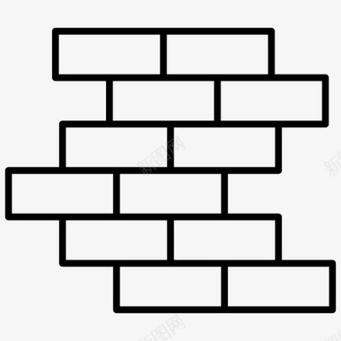 砖砌砖建筑工人图标