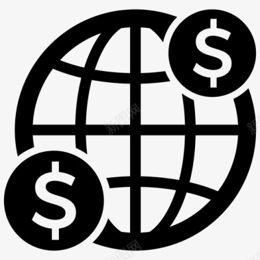 全球商务金融投资图标
