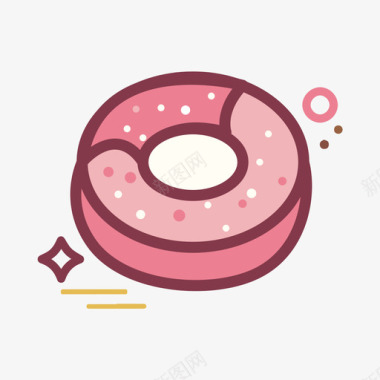 饭店标志甜甜圈图标