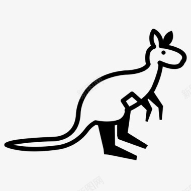 澳大利亚袋鼠动物澳大利亚图标