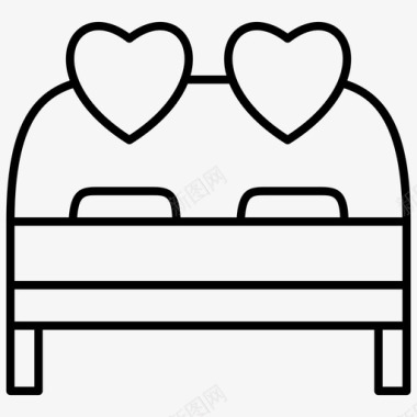 婚床软包床婚床卧室蜜月图标