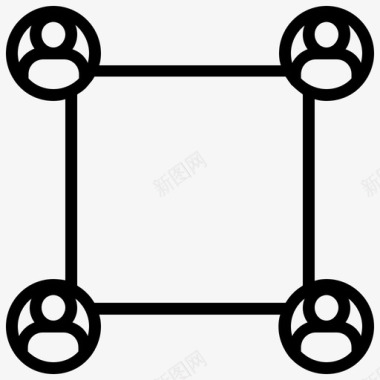 车轮社区图标社区联系关系图标