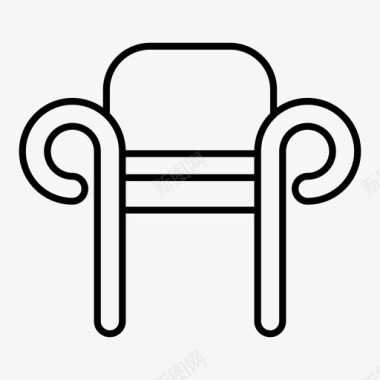 扶手椅内部座椅图标