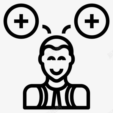 自信积极商人自信图标