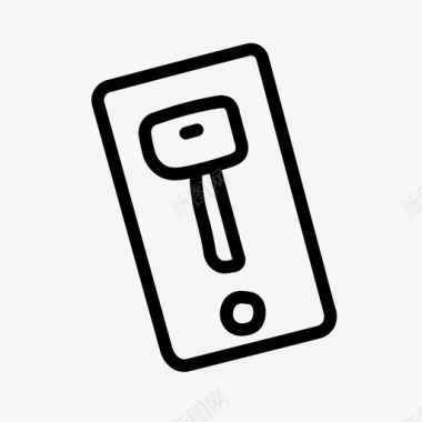 手绘技术手册移动钥匙手绘电话图标