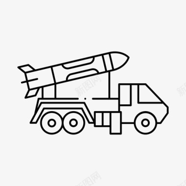 战争导弹发射器国防军事图标