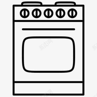 烘焙刮刀煤气炉烘焙烹饪图标