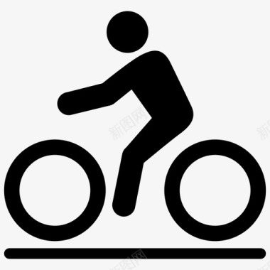 自行车骑车人运动图标