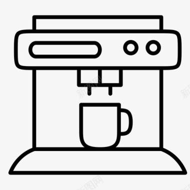 咖啡机免抠图片咖啡机厨房电器家用电器图标