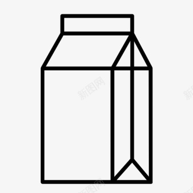 一盒牛奶饮料图标