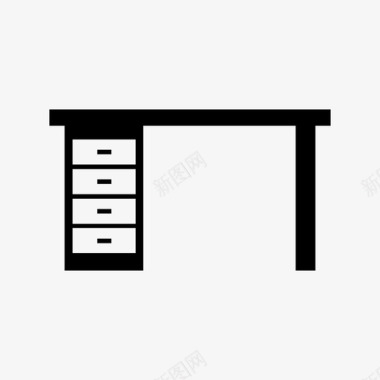 可拆卸办公桌办公桌商务计算机图标