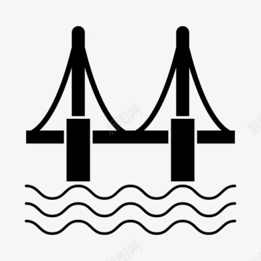桥梁素材桥梁建筑物建筑图标
