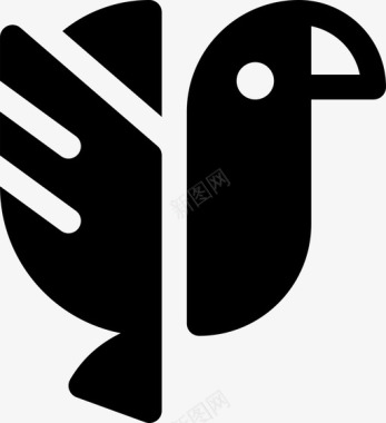 鹦鹉鸟水果图标