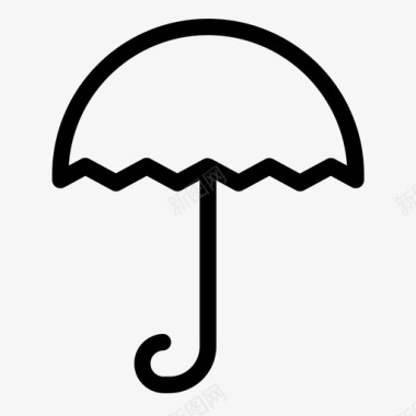 伞雨彩虹图标