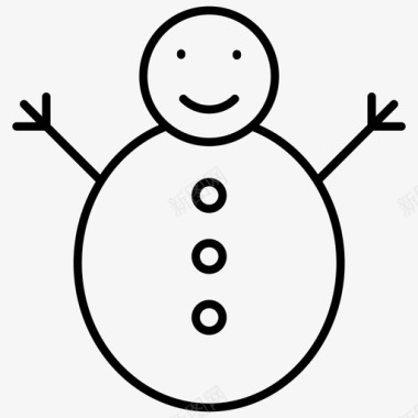 冬天的雪人雪人暴风雪圣诞节图标