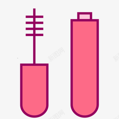 涂睫毛睫毛膏图标