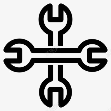 修理工具扳手技工修理图标