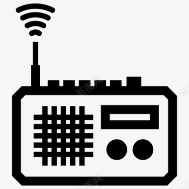 FM广播收音收音机音频广播图标