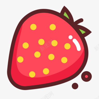 草莓平底锅草莓干图标