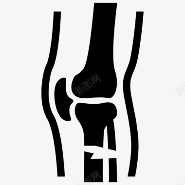 医疗器械免抠断腿骨头骨科图标