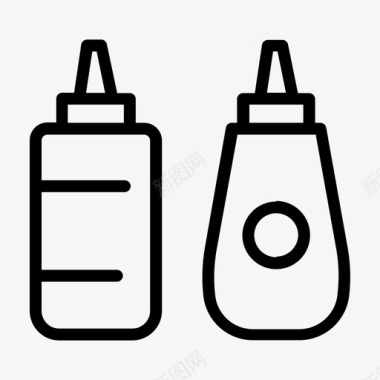 青芥末酱汁番茄酱芥末图标