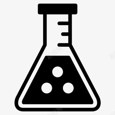 化学实验的工作人烧瓶化学实验室图标