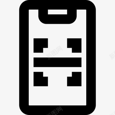 面条条形码智能手机扫描条形码设备图标