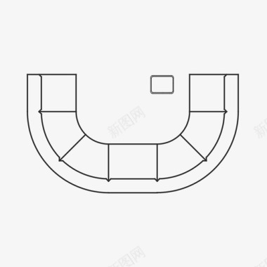 半圆底纹圆形沙发2图标