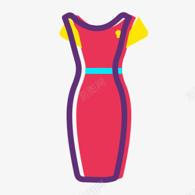 女性服装服装礼服图标
