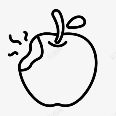 毒苹果咬水果图标