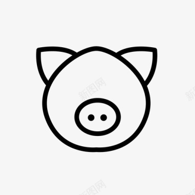 猪肉肉猪图标