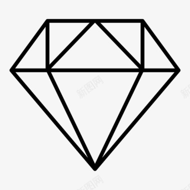 钻石坚石宝石图标