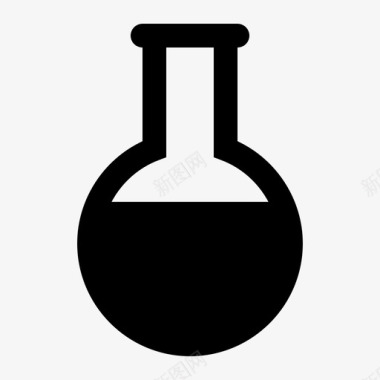 科学小实验烧杯化学烧瓶图标