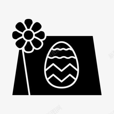 复活节贺卡复活节兔子复活节彩蛋图标