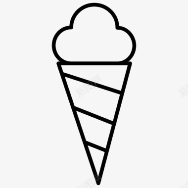 冰淇淋筒凉吃图标