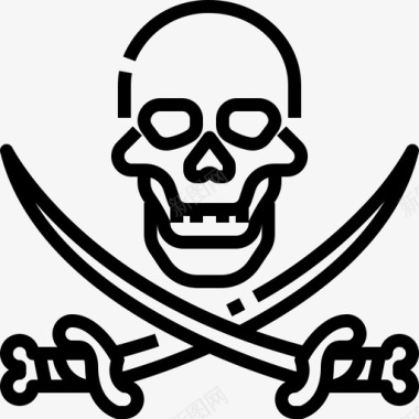 海盗标志海盗收到图标